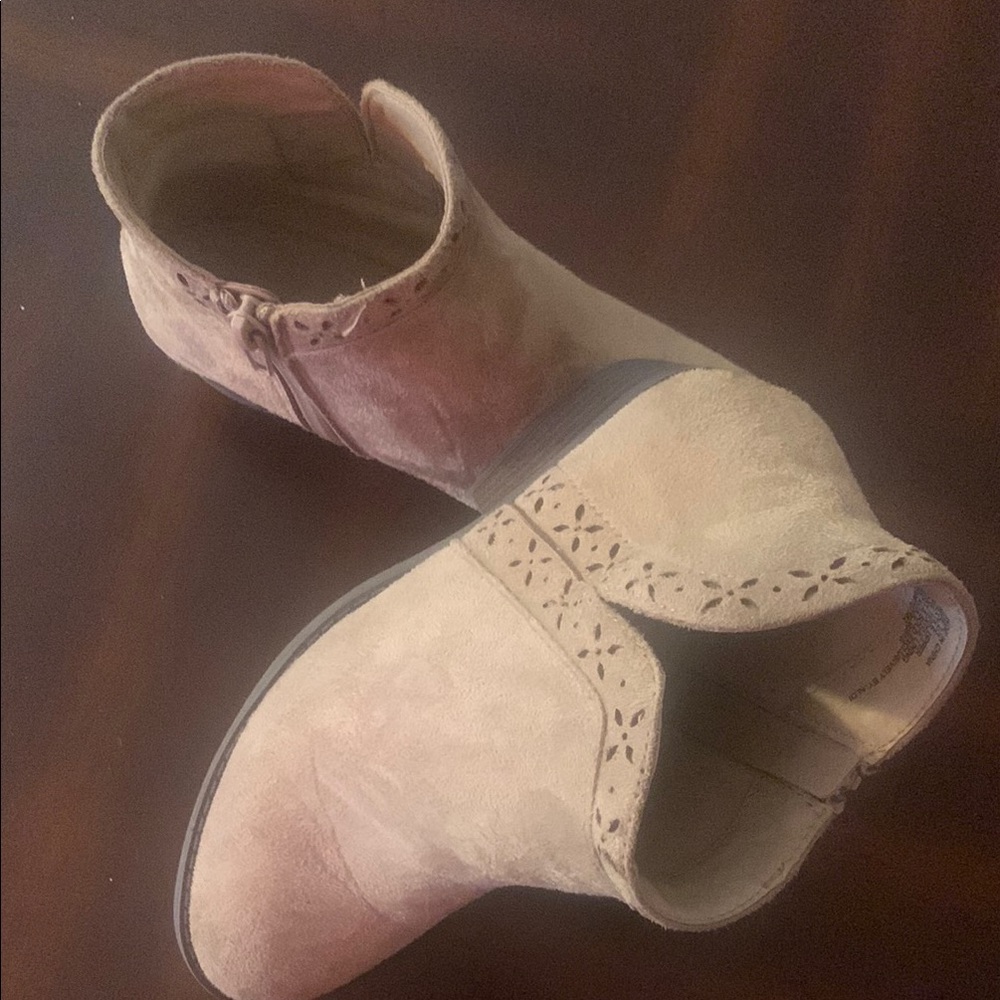 Serra Tan Ankle Booties with Broguing